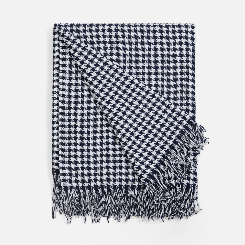 Плед Cambon, иссиня-черный, голубой, бежевый, светло-серый. Артикул р18640