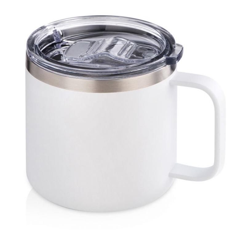 Стальная кружка с двойными стенками «Alaska», черный, белый, синий. Артикул о81500