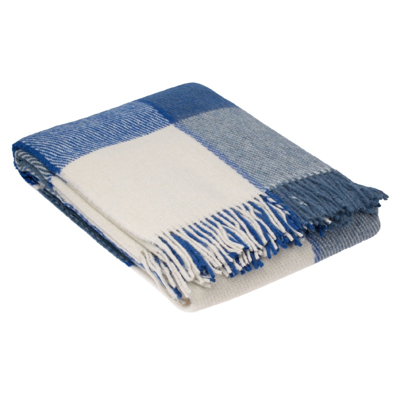 Плед Edinburgh, голубой, бежево-коричневый. Артикул р13697