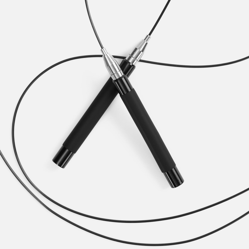 Скоростная скакалка Profi Comfi, черная. Артикул р18459.30